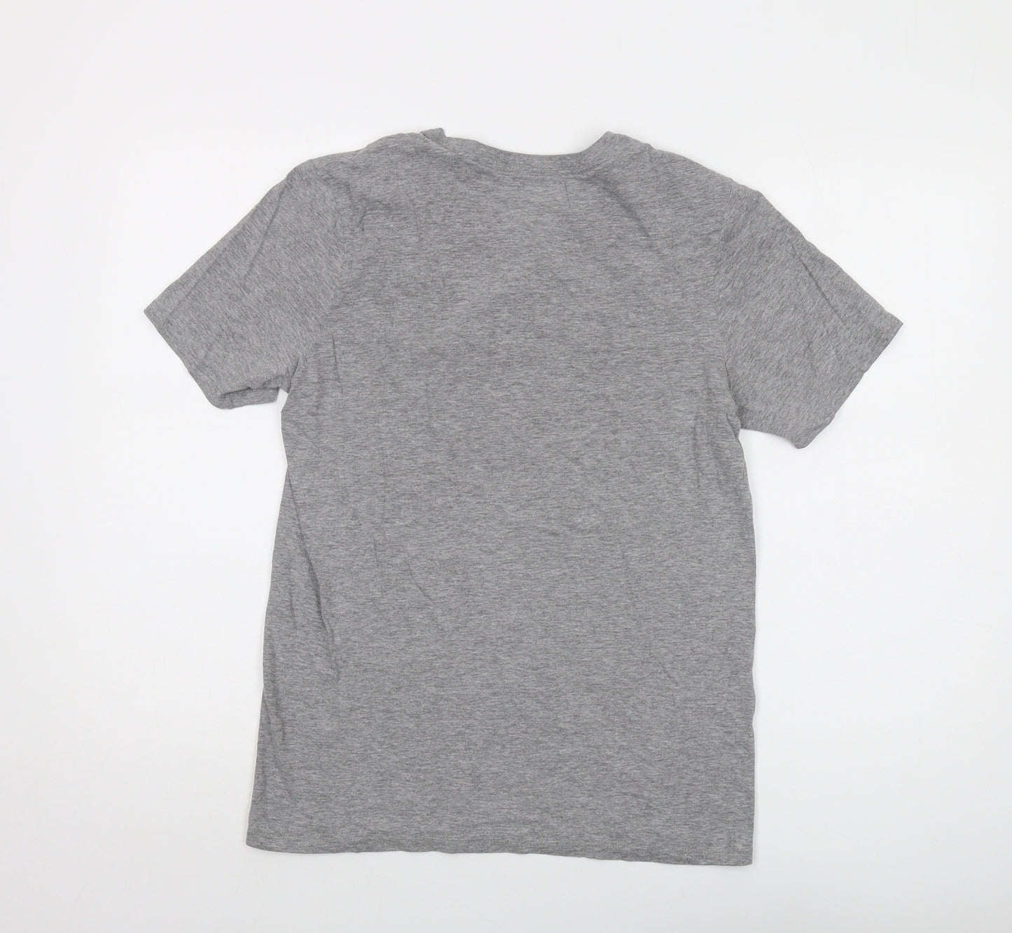 Nike Mens Grey Polyester T-Shirt Size S Crew Neck