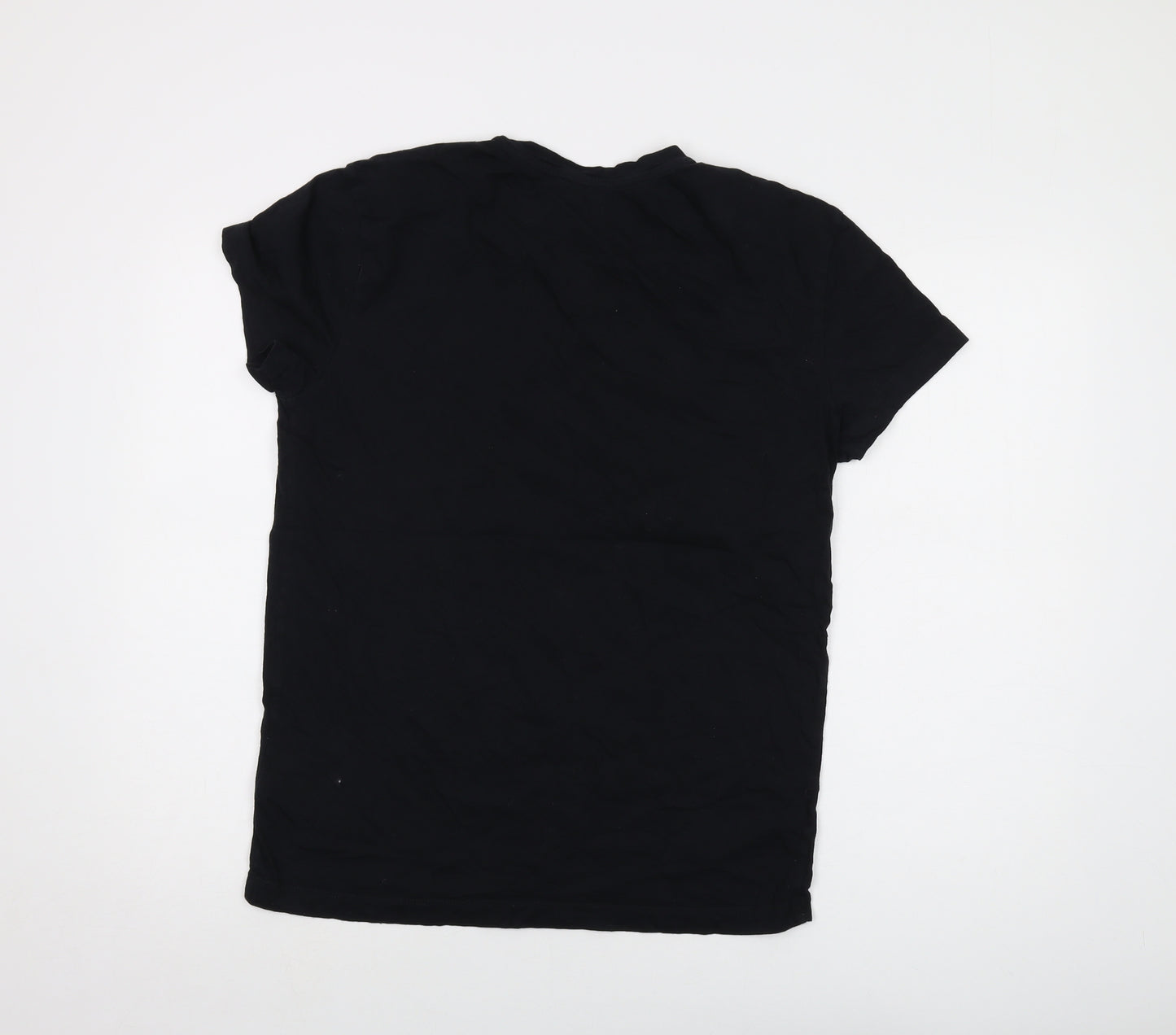 GANT Mens Black Cotton T-Shirt Size M V-Neck