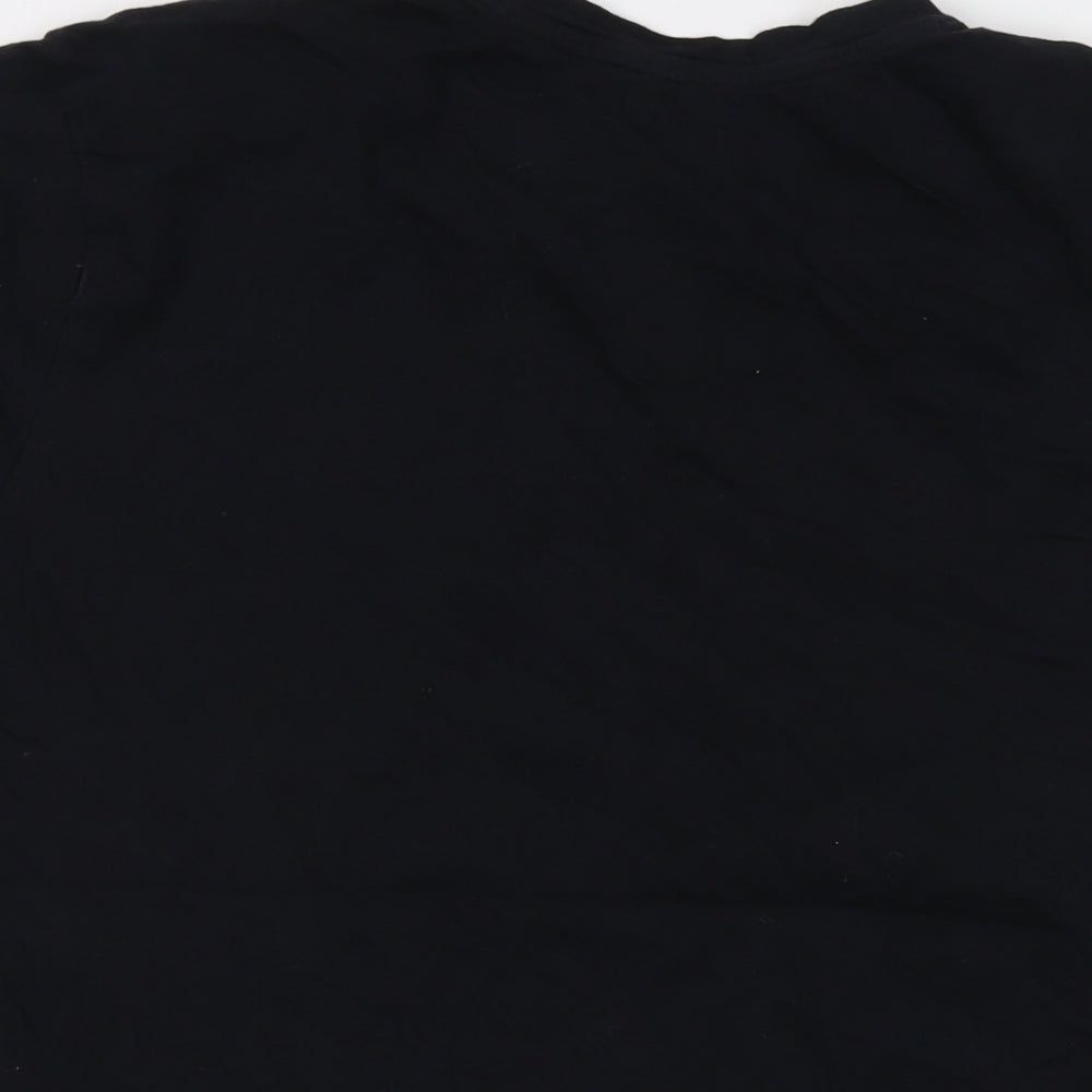 GANT Mens Black Cotton T-Shirt Size M V-Neck