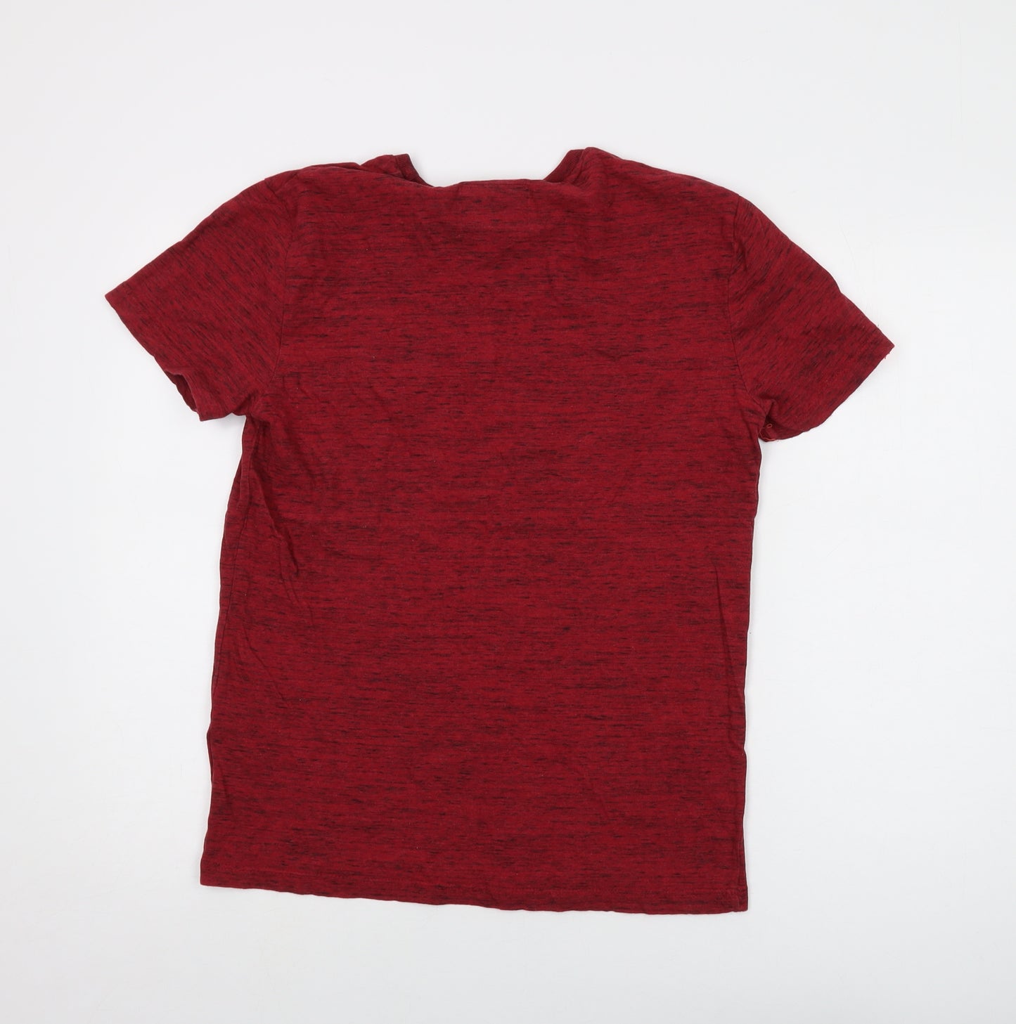 Superdry Mens Red Cotton T-Shirt Size M Crew Neck