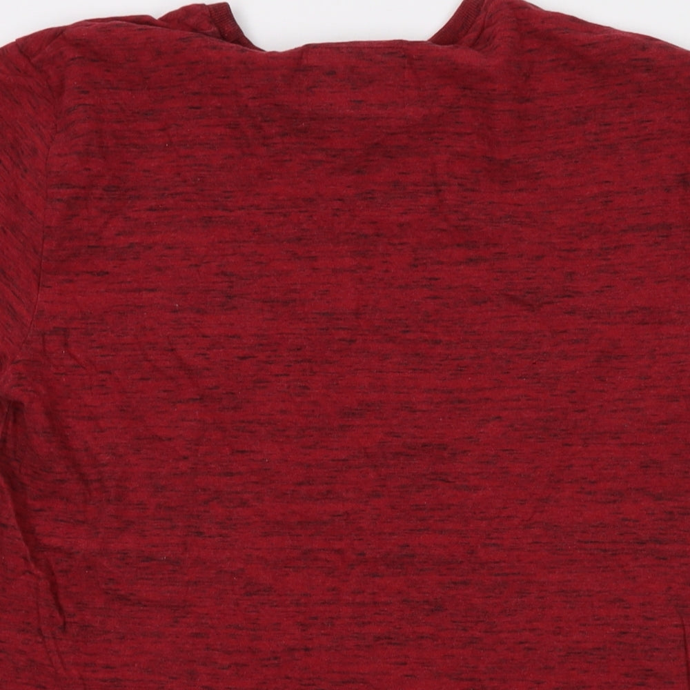 Superdry Mens Red Cotton T-Shirt Size M Crew Neck