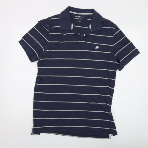 Banana Republic Mens Blue Striped Cotton Polo Size L Collared Button