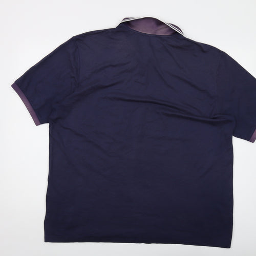 Polo Golf Mens Purple Cotton Polo Size 2XL Collared Button