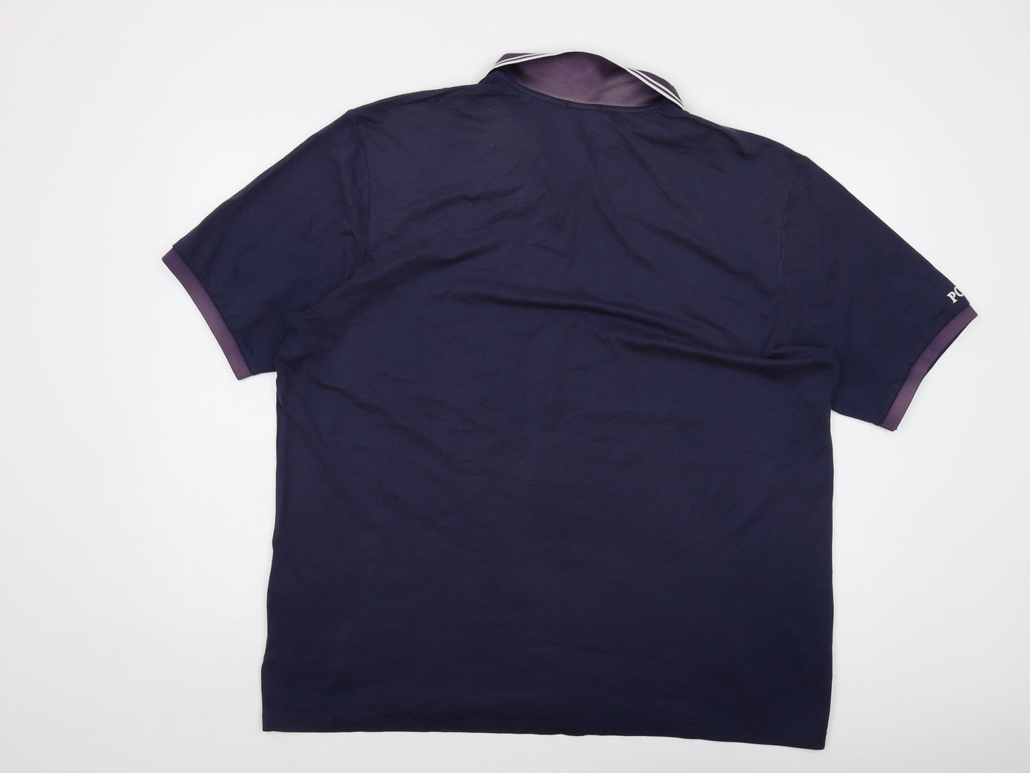 Polo Golf Mens Purple Cotton Polo Size 2XL Collared Button