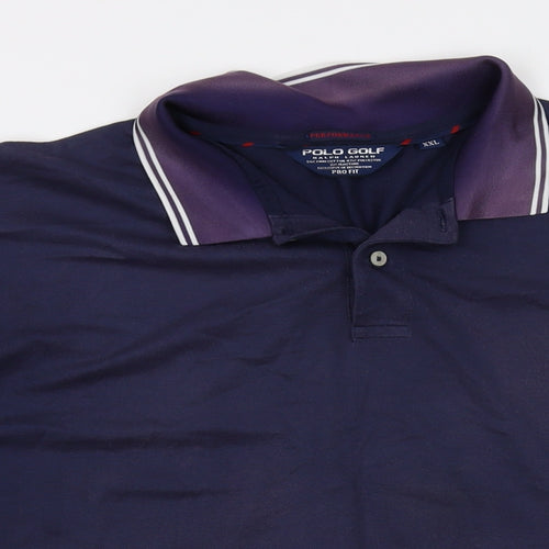 Polo Golf Mens Purple Cotton Polo Size 2XL Collared Button