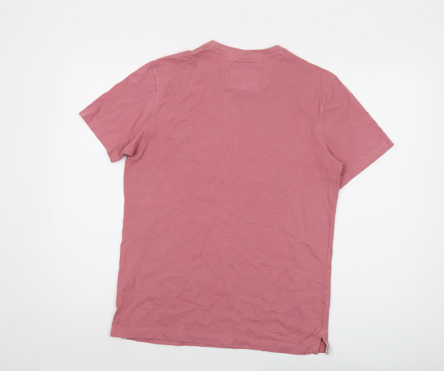 Crew Clothing Mens Pink Cotton T-Shirt Size M Crew Neck