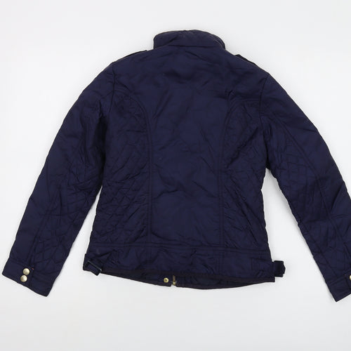 Ted Baker Girls Blue Quilted Jacket Size 11 Years Zip
