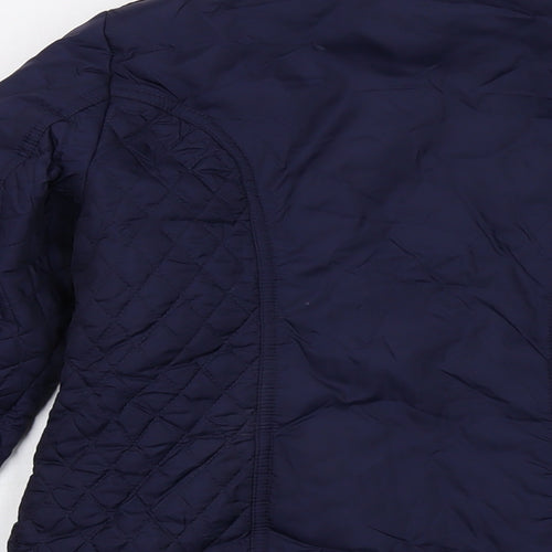 Ted Baker Girls Blue Quilted Jacket Size 11 Years Zip
