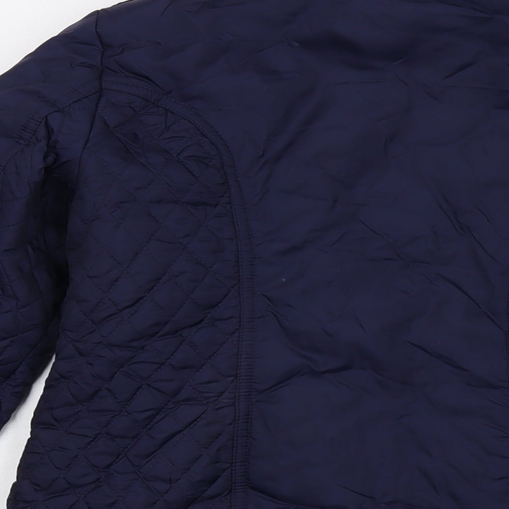Ted Baker Girls Blue Quilted Jacket Size 11 Years Zip