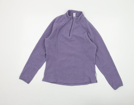 Quechua Womens Purple Polyester Pullover Sweatshirt Size M Zip