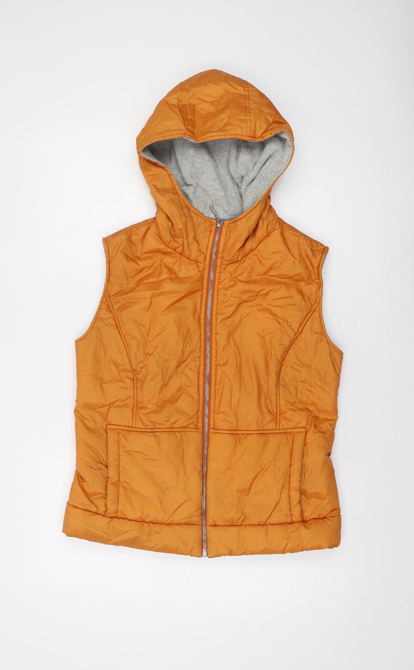 Kaliko Womens Orange Gilet Waistcoat Size 10 Zip