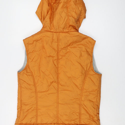 Kaliko Womens Orange Gilet Waistcoat Size 10 Zip