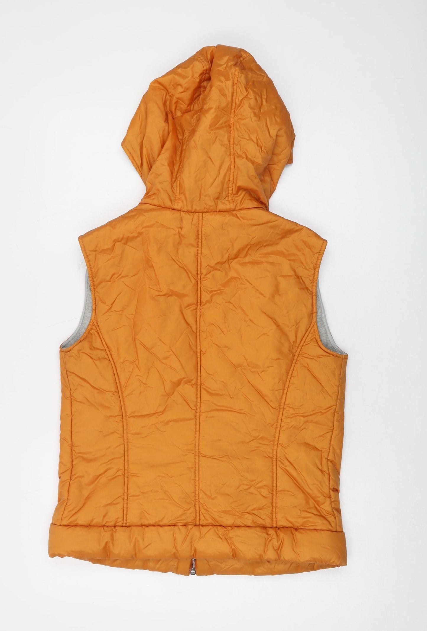 Kaliko Womens Orange Gilet Waistcoat Size 10 Zip