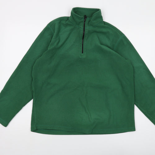 Lands' End Mens Green Polyester Pullover Sweatshirt Size M