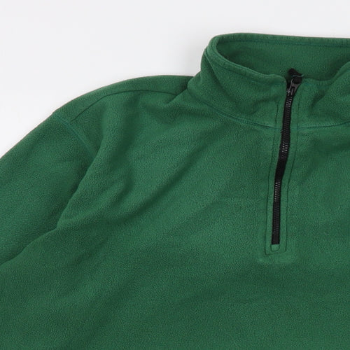 Lands' End Mens Green Polyester Pullover Sweatshirt Size M