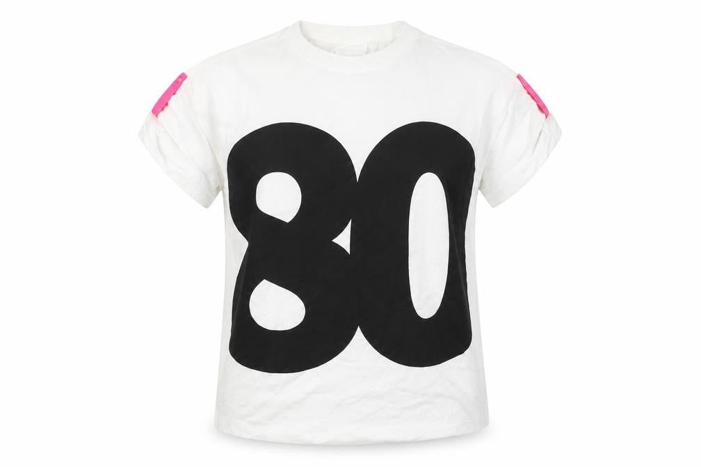 Front view of Vero Moda women’s white cotton basic t-shirt, size S, crew neck
