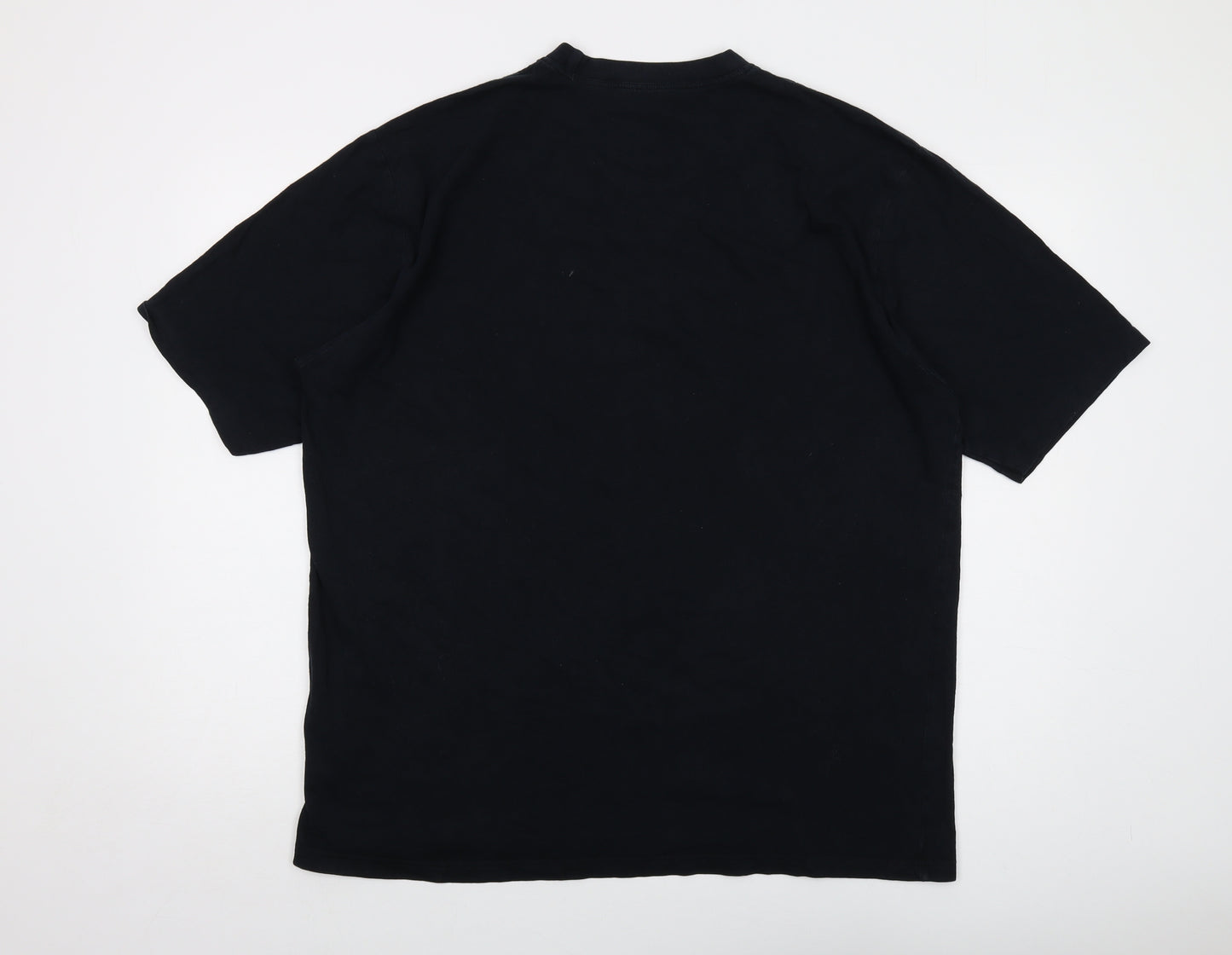 Simpson Mens Black Cotton T-Shirt Size L Crew Neck