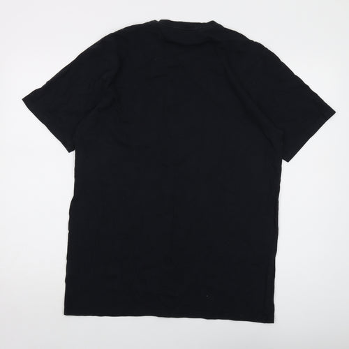 Oakley Mens Black Cotton T-Shirt Size L Crew Neck