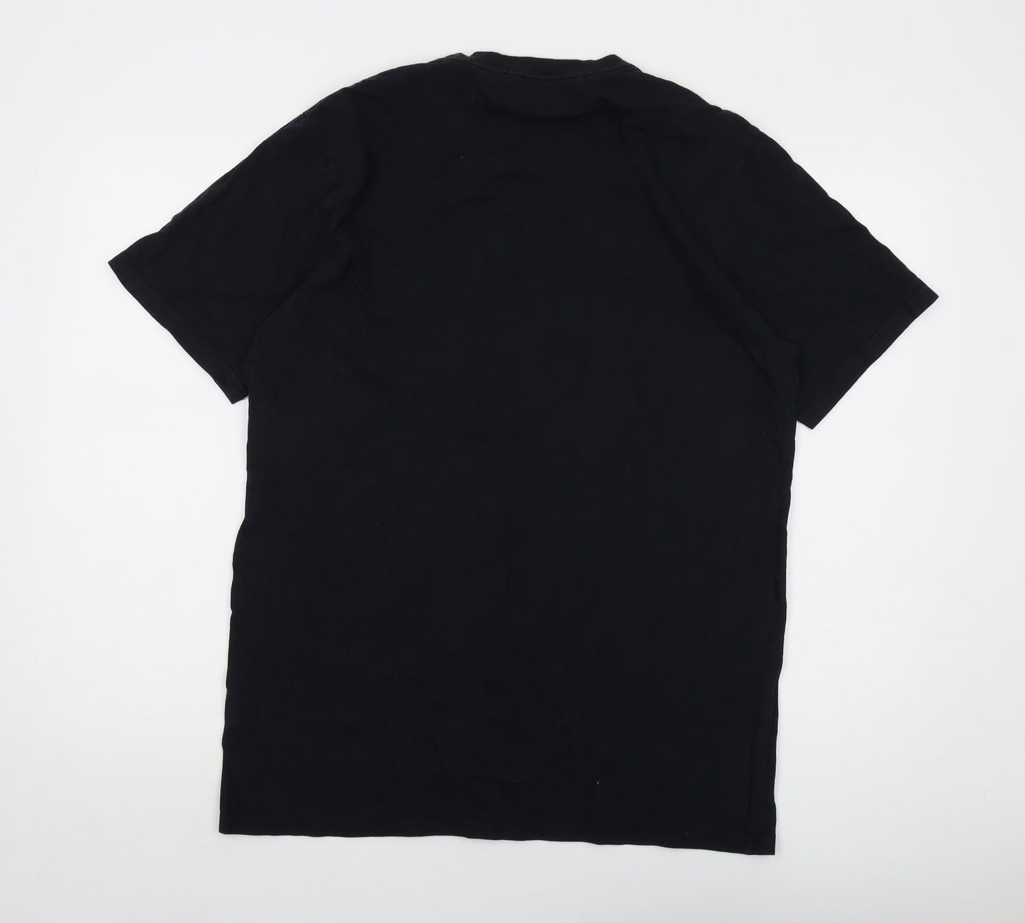 Oakley Mens Black Cotton T-Shirt Size L Crew Neck