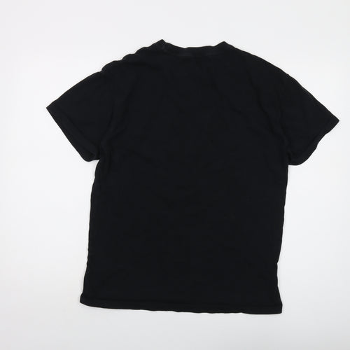 Abercrombie & Fitch Mens Black Cotton T-Shirt Size M Crew Neck