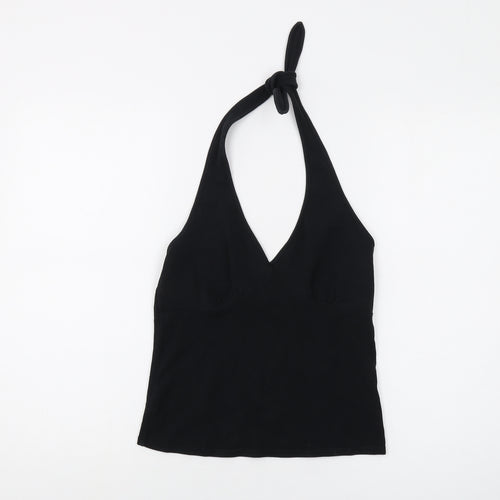 Gap Womens Black Cotton Basic Tank Size M Halter