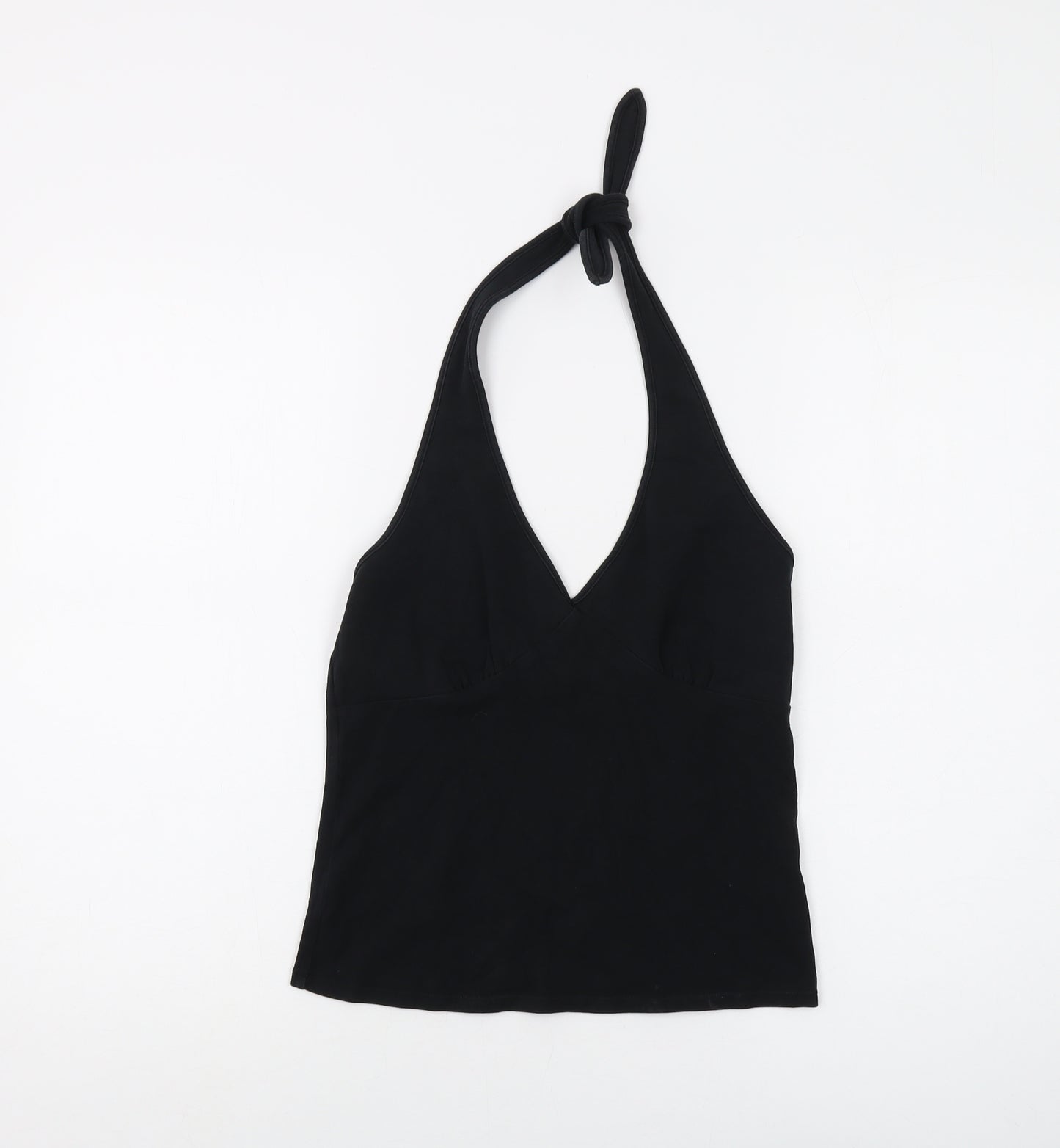 Gap Womens Black Cotton Basic Tank Size M Halter