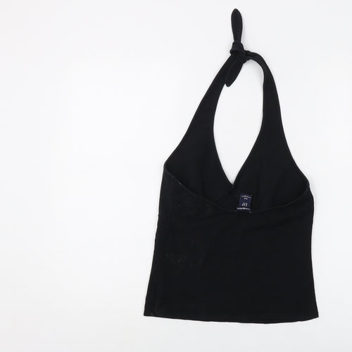 Gap Womens Black Cotton Basic Tank Size M Halter