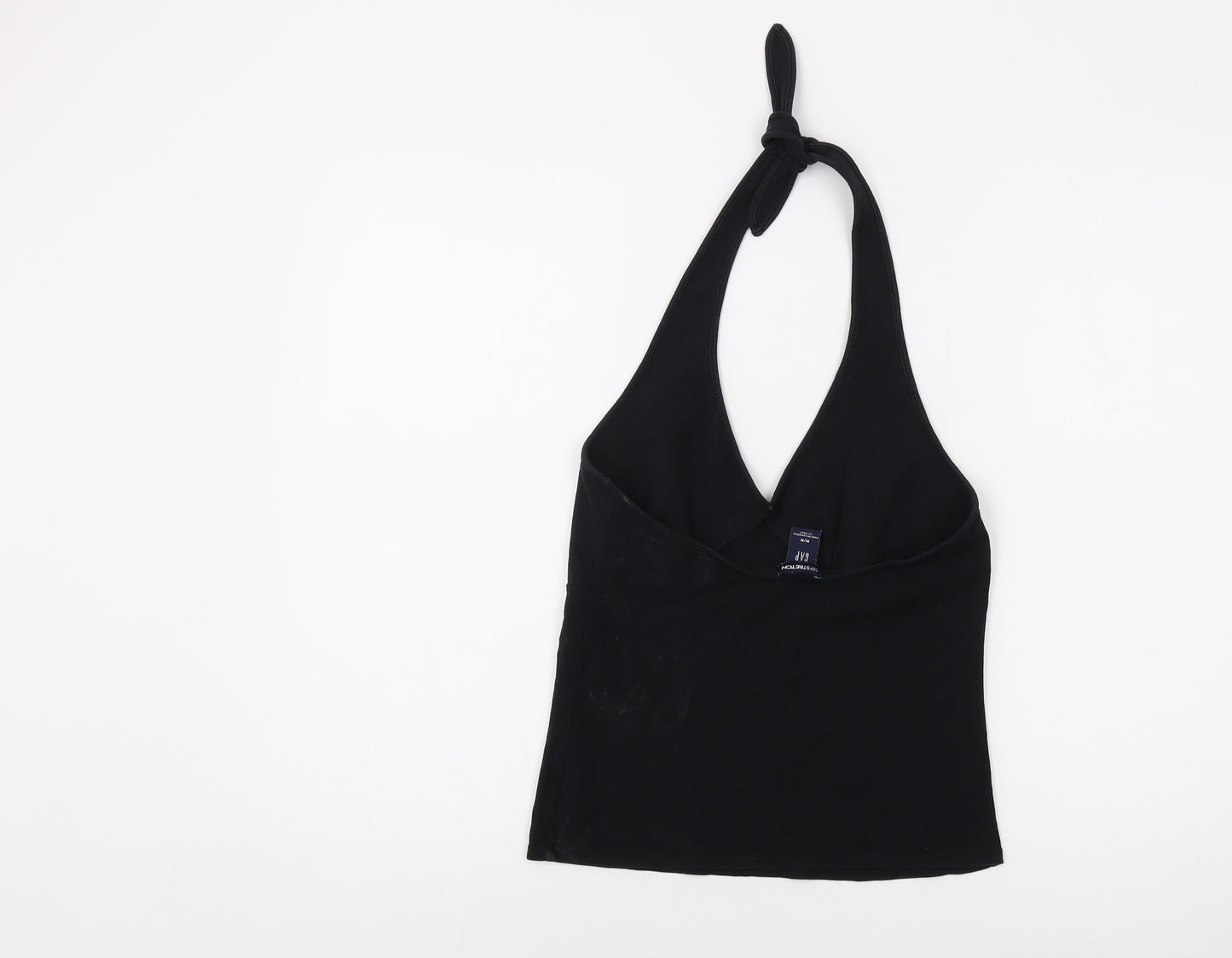 Gap Womens Black Cotton Basic Tank Size M Halter