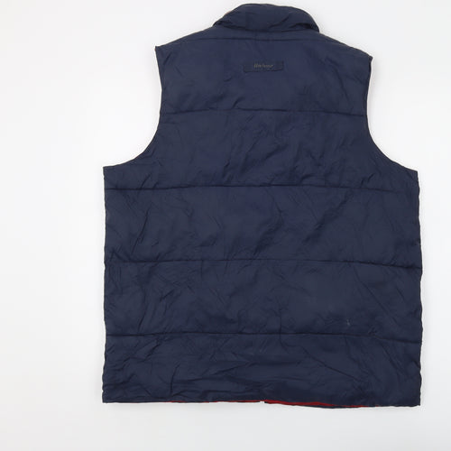 Barbour Mens Blue Gilet Waistcoat Size 2XL Zip