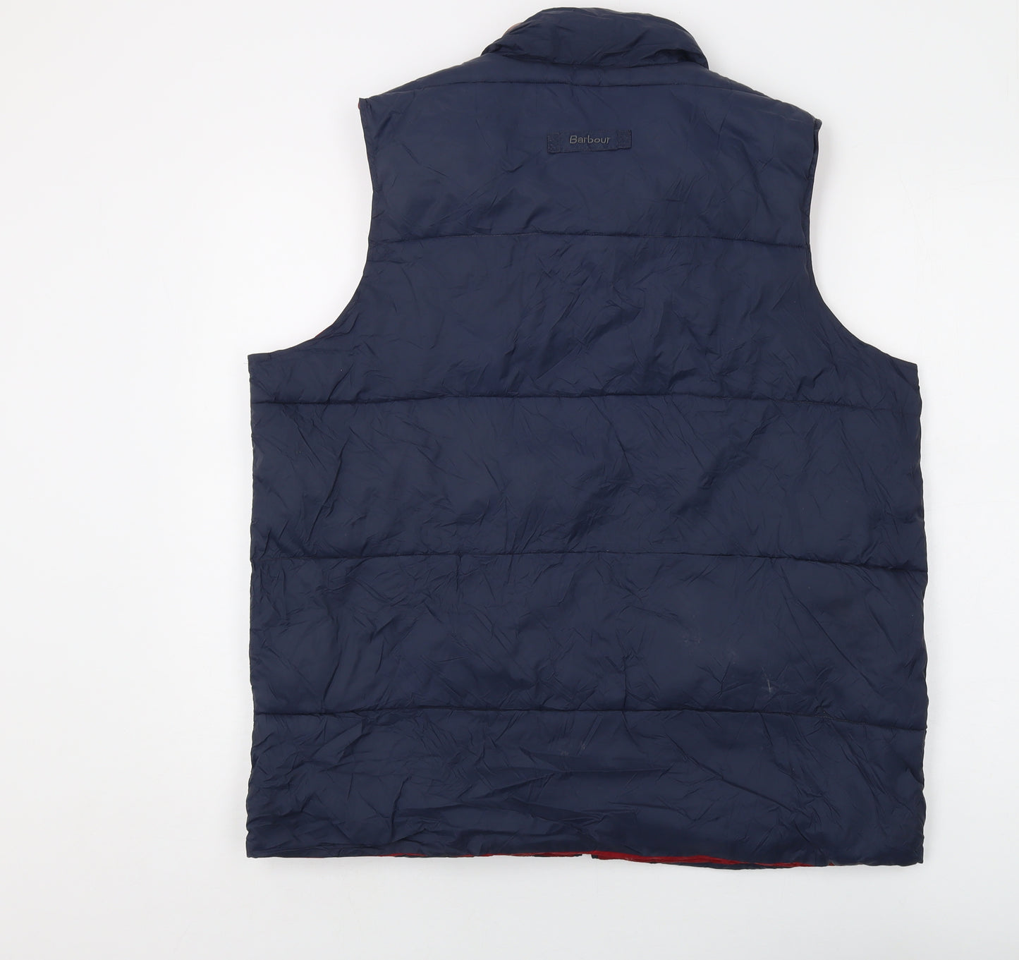 Barbour Mens Blue Gilet Waistcoat Size 2XL Zip