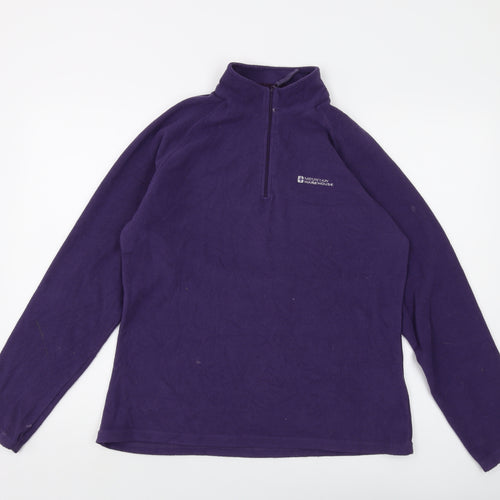 Mountain Warehouse Womens Purple Polyester Pullover Sweatshirt Size 14 Zip