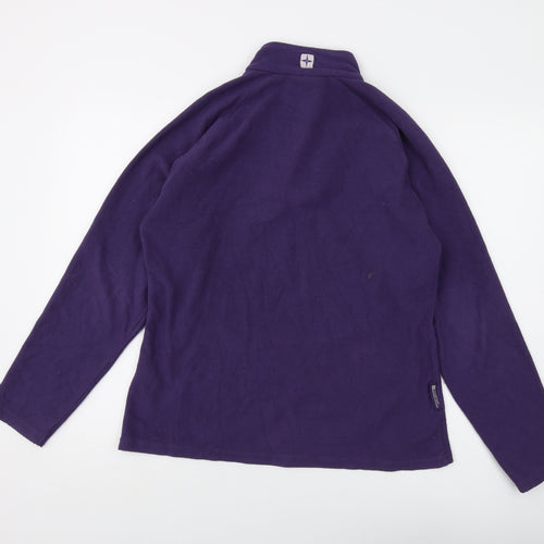 Mountain Warehouse Womens Purple Polyester Pullover Sweatshirt Size 14 Zip