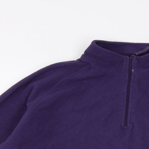 Mountain Warehouse Womens Purple Polyester Pullover Sweatshirt Size 14 Zip