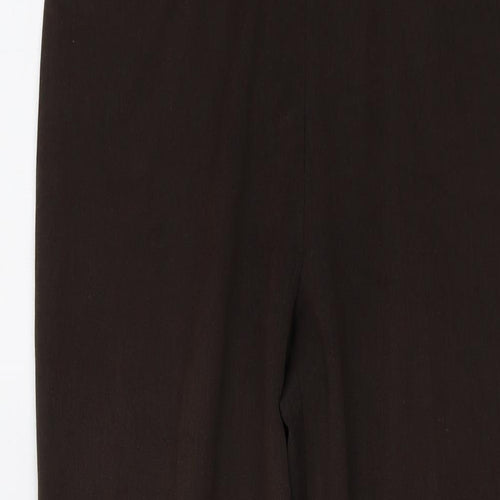 FABRIZIO GIANNI Womens Brown Polyester Trousers Size 8 L25 in Regular Zip