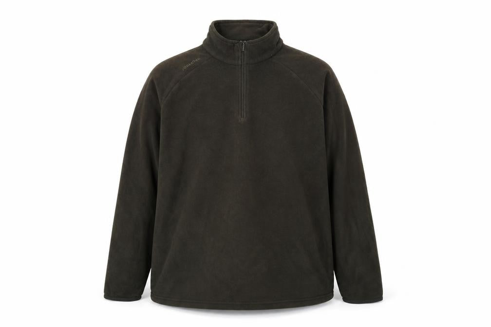 Front view of Quechua men’s green polyester pullover sweatshirt, size 2XL