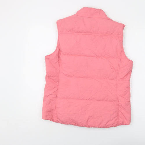 Vineyard Vines Womens Pink Gilet Waistcoat Size M Zip