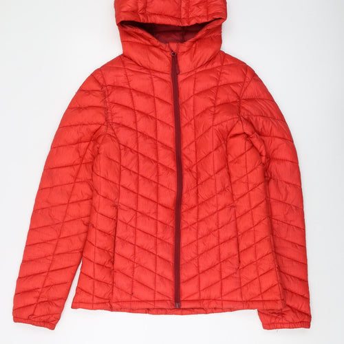 Mountain Warehouse Womens Red Quilted Jacket Size 14 Zip