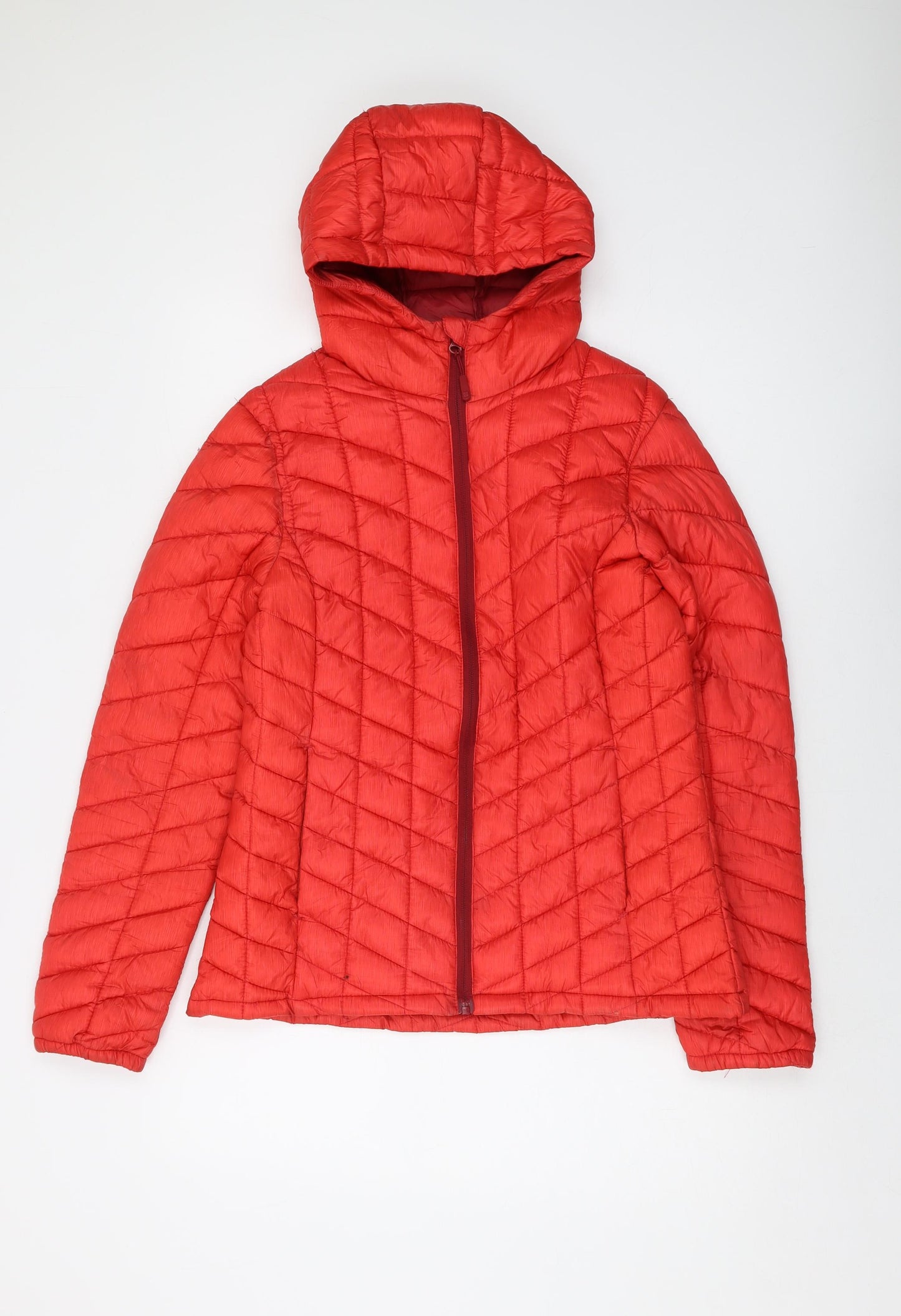 Mountain Warehouse Womens Red Quilted Jacket Size 14 Zip