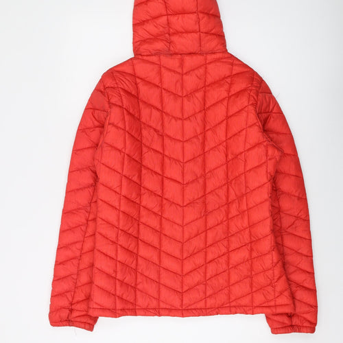 Mountain Warehouse Womens Red Quilted Jacket Size 14 Zip