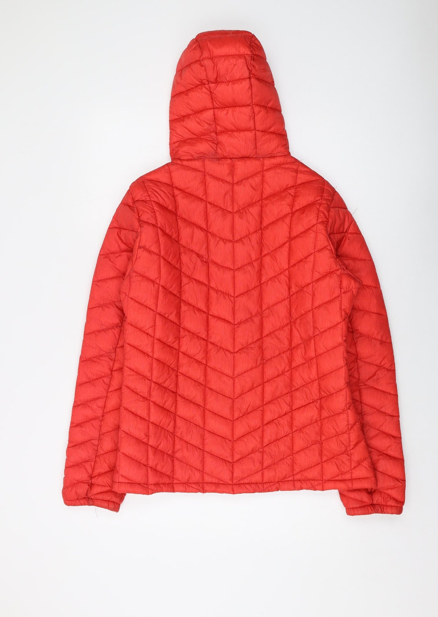 Mountain Warehouse Womens Red Quilted Jacket Size 14 Zip