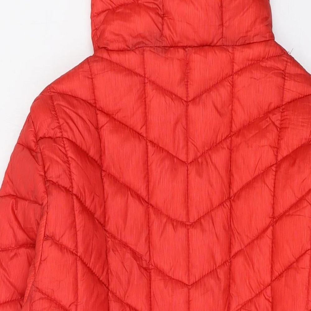 Mountain Warehouse Womens Red Quilted Jacket Size 14 Zip