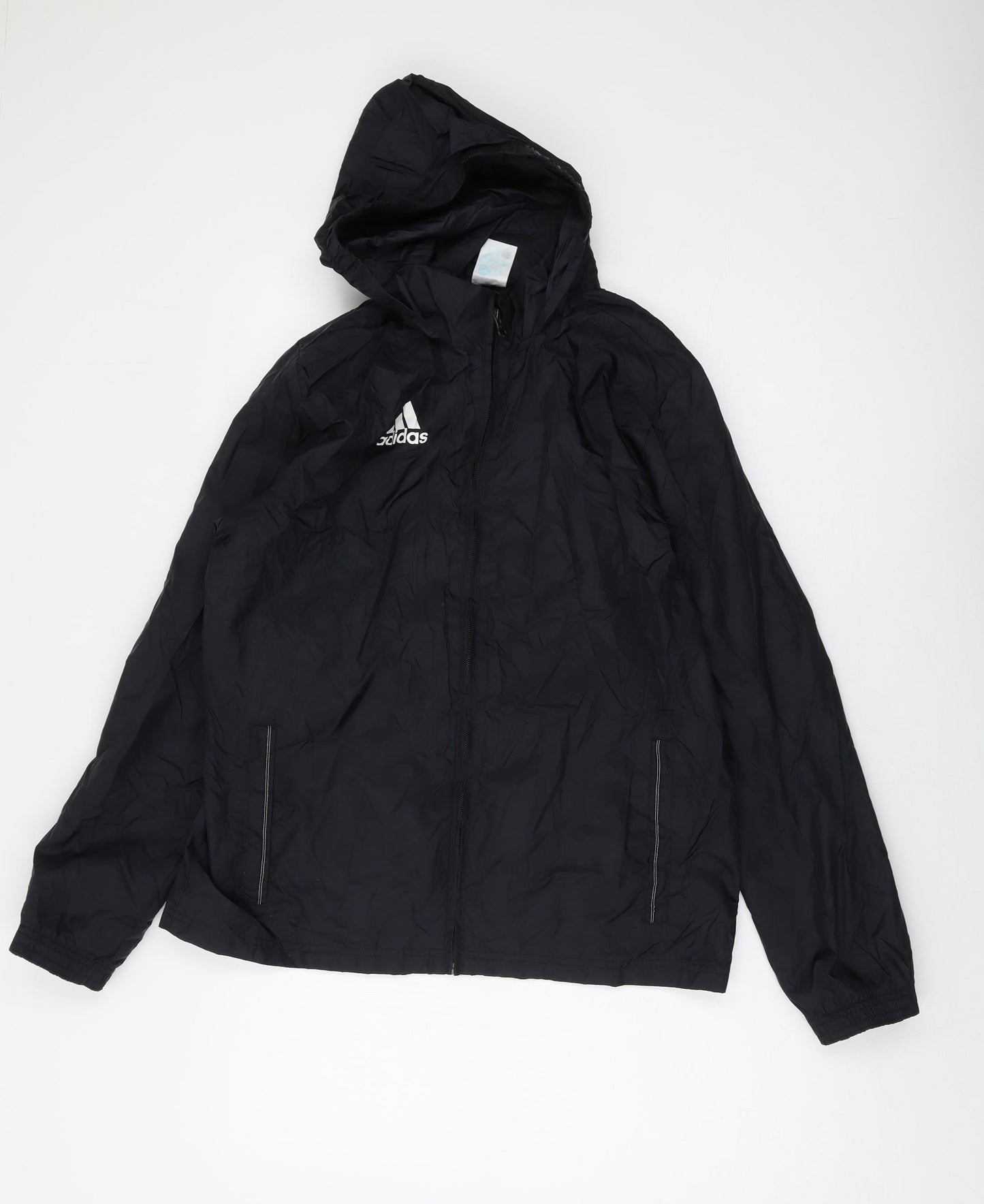 adidas Boys Black Jacket Size 13-14 Years Zip