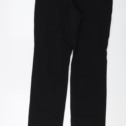 Mountain Warehouse Womens Black Polyester Trousers Size 10 L30 in Regular Button