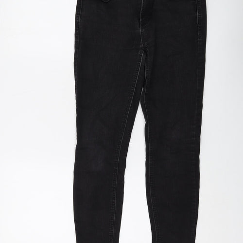 Kensie Womens Black Cotton Skinny Jeans Size 4 L27 in Regular Button