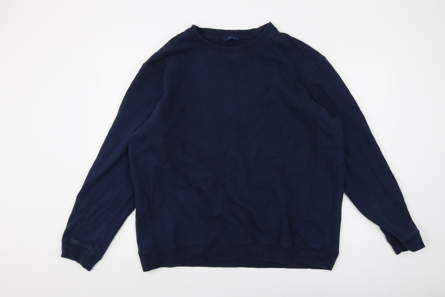 Cotton Traders Mens Blue Cotton Pullover Sweatshirt Size 2XL