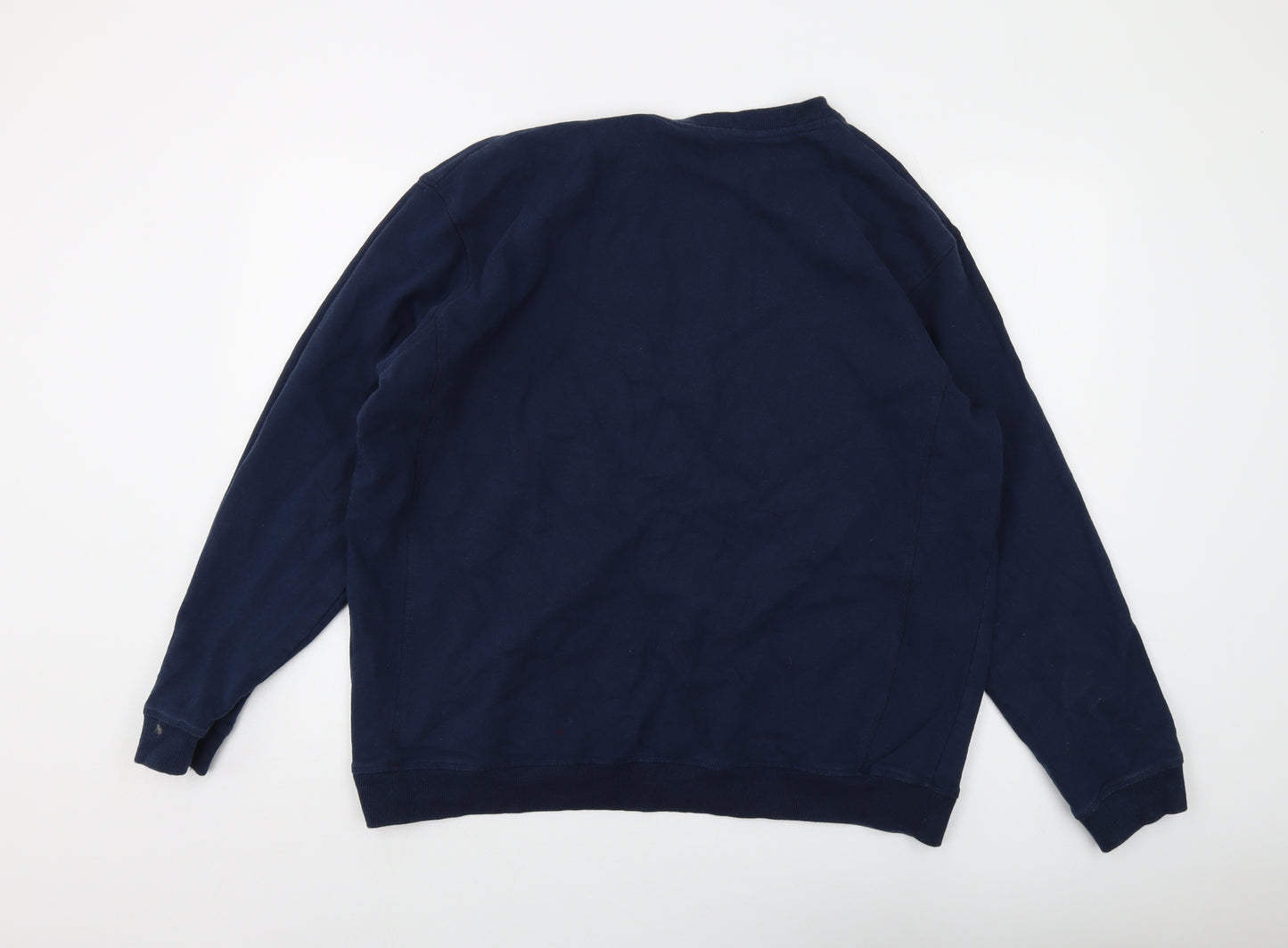 Cotton Traders Mens Blue Cotton Pullover Sweatshirt Size 2XL