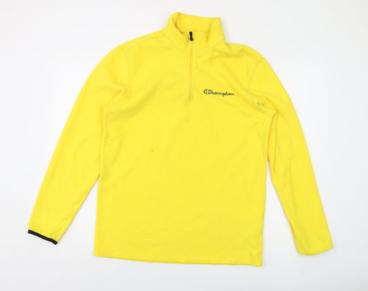 Champion Mens Yellow Polyester Pullover Sweatshirt Size XL