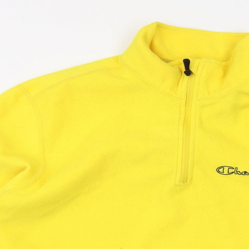 Champion Mens Yellow Polyester Pullover Sweatshirt Size XL