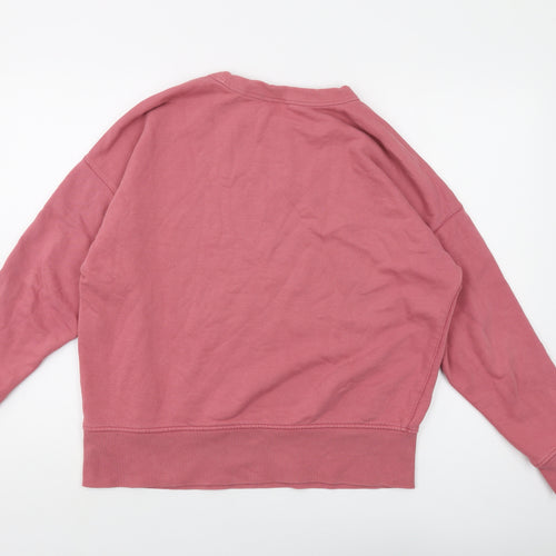 adidas Womens Pink Cotton Pullover Sweatshirt Size 12 Pullover