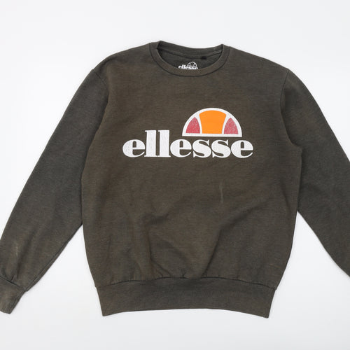 ellesse Mens Green Cotton Pullover Sweatshirt Size M